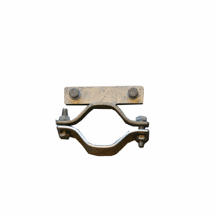 Skiltklammer/bardunfeste vinklet for 60mm rør 2stk